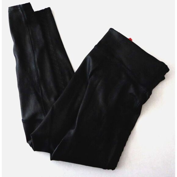 SPANX 20136R Women's Sz Small Black Faux Leather Moto Leggings - Picture 7 of 9